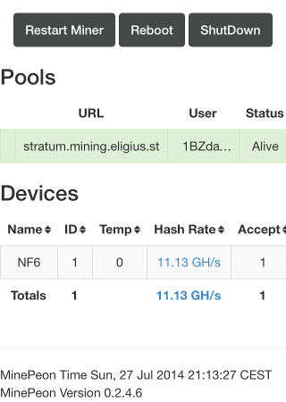 MinePeon NanoFury NF6