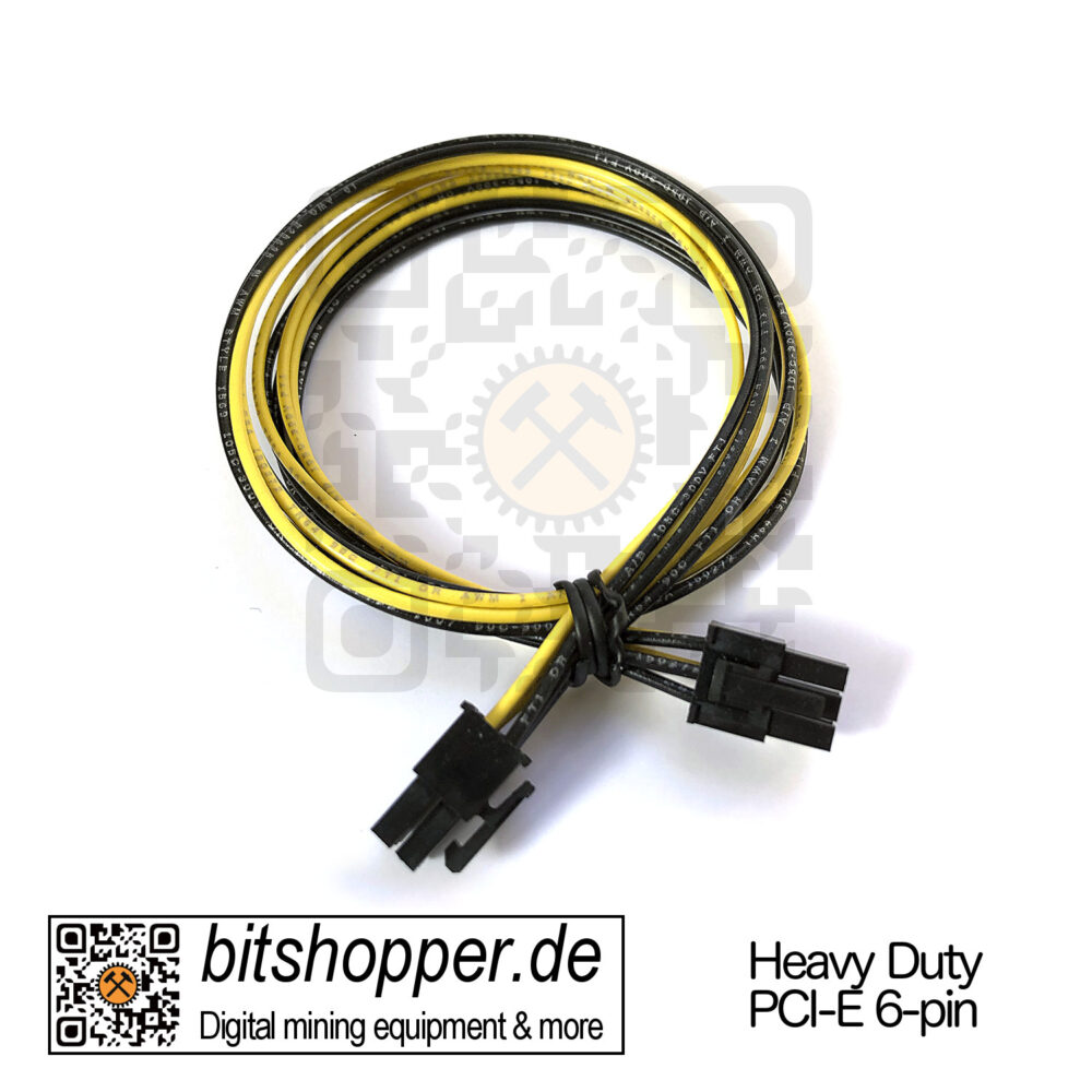 Heavy Duty PCI-E 6-pin Anschlusskabel, lastfähig, 60 cm