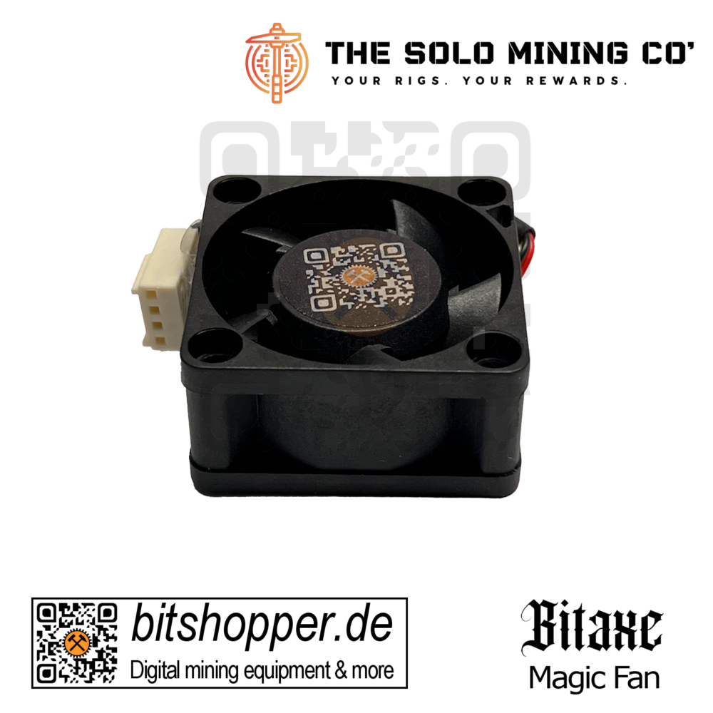TheSoloMining.co Custom Lüfter für Bitaxe Open Source Miner Front