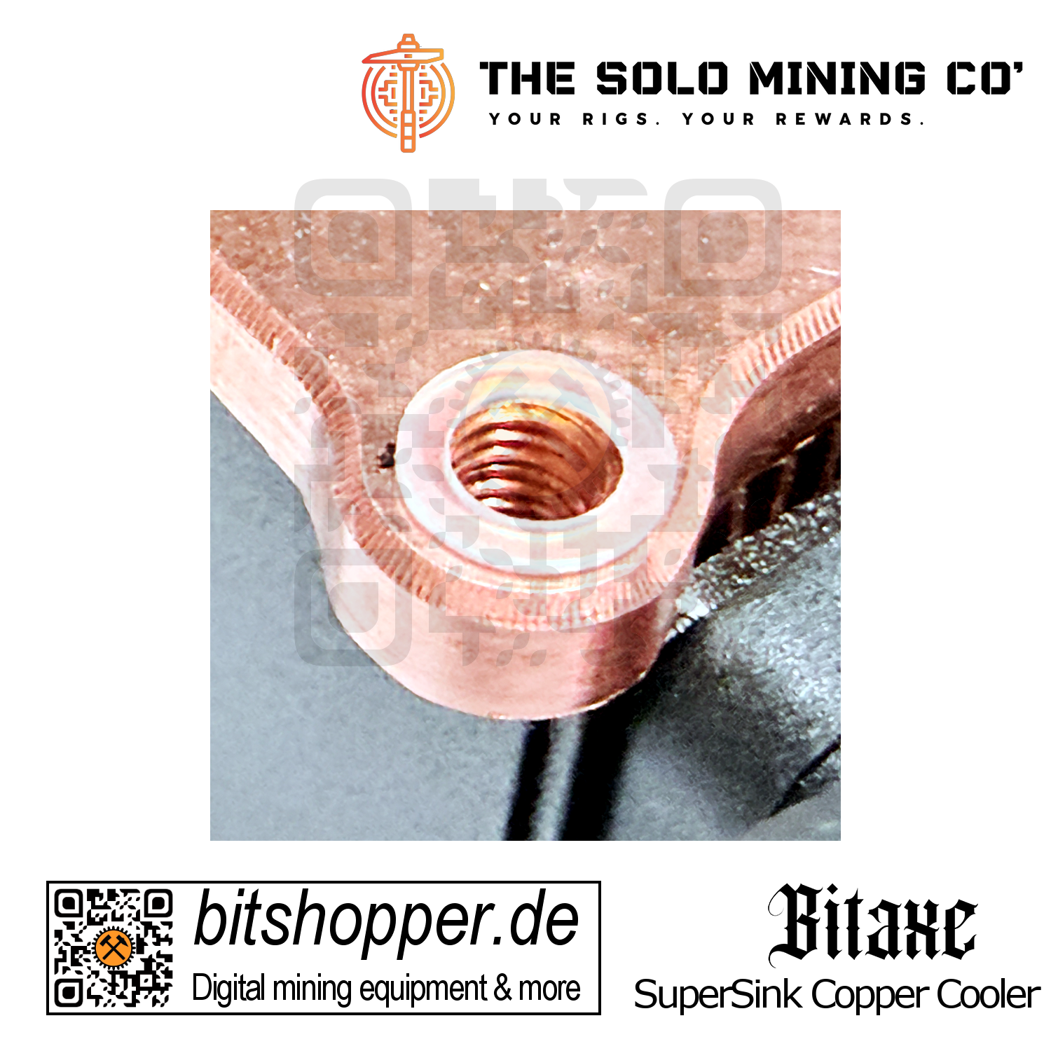 SuperSink dual fan copper heatsink detail view